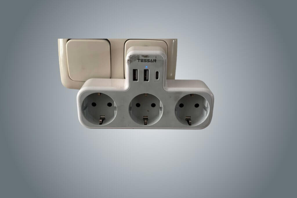 Handige stekkerdoos met usb en usbc